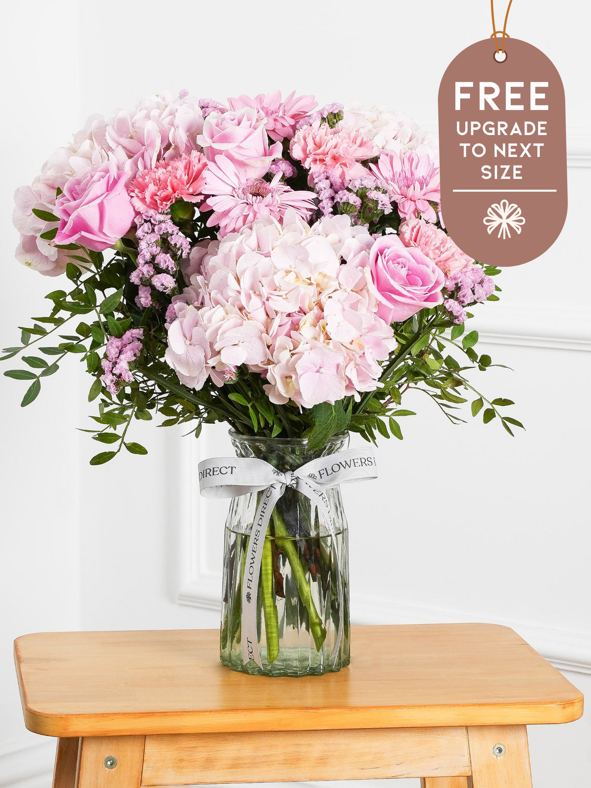 Mother&#39;s Day Sweetheart - Vase with Free Upgrade to Next Size