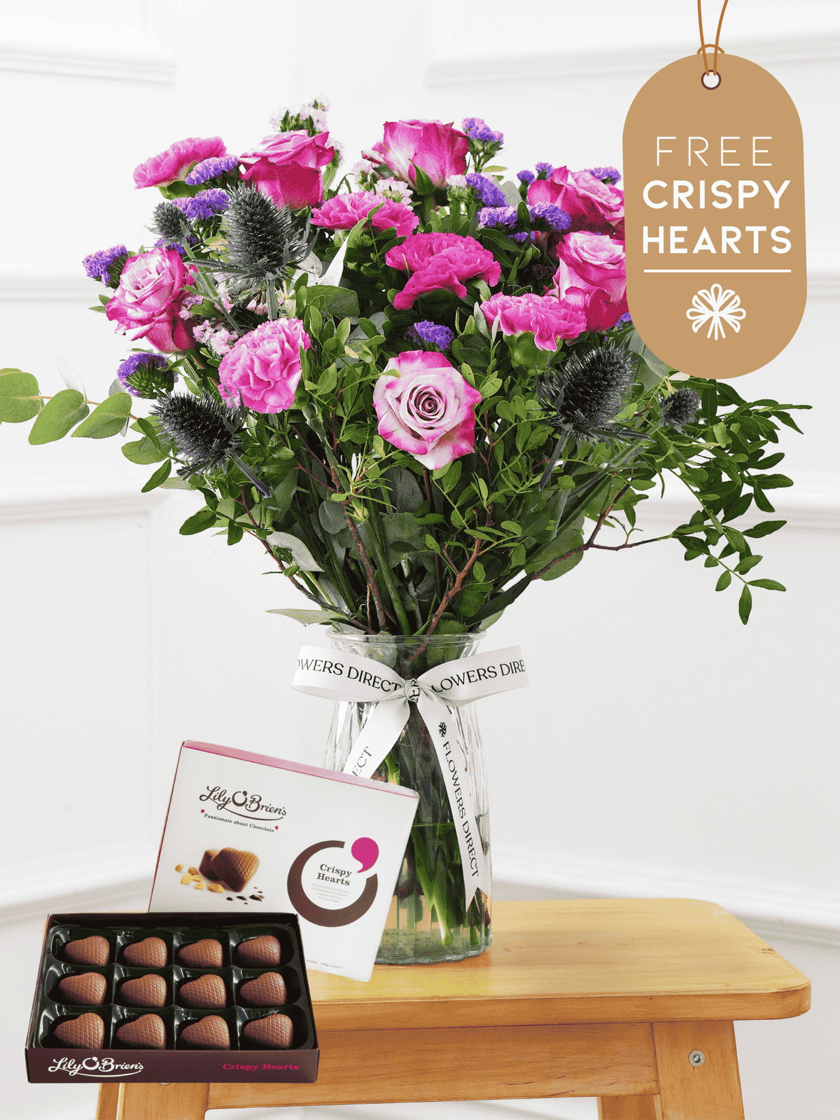 Purple Majesty Vase with Free Crispy Hearts!