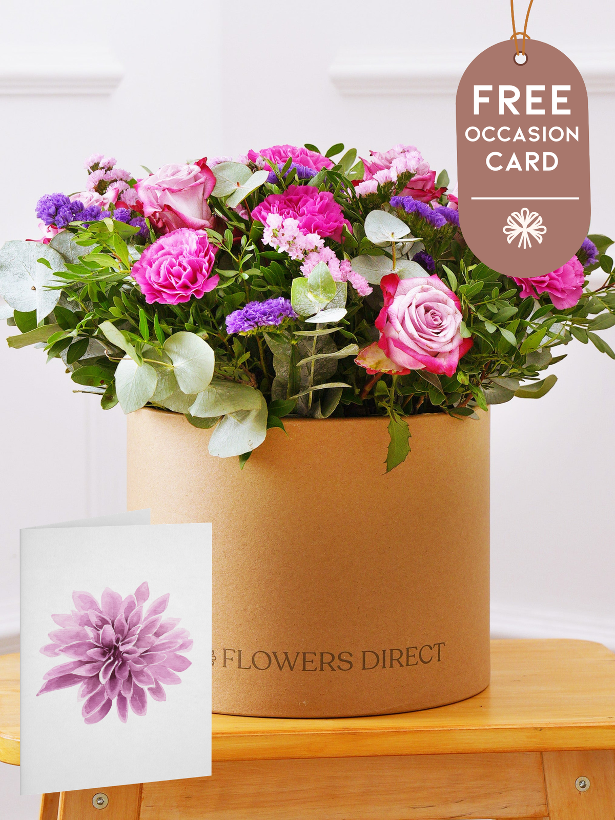 Purple Majesty - Hatbox with Free Occasion Card