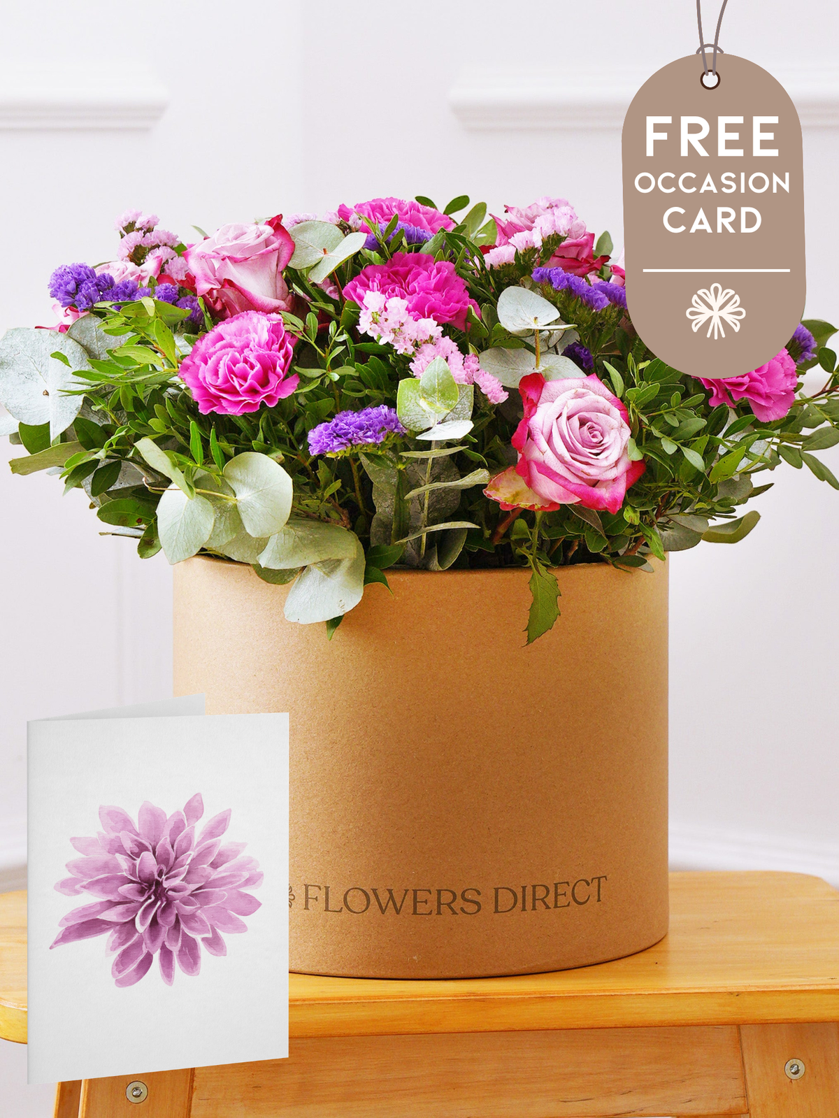 Purple Majesty Hatbox with Free Occasion Card