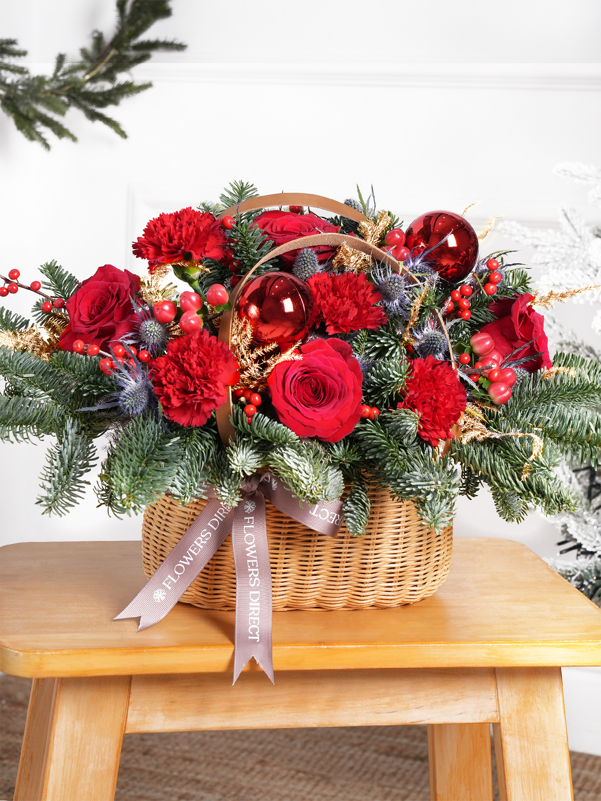 Berry Red Christmas Basket