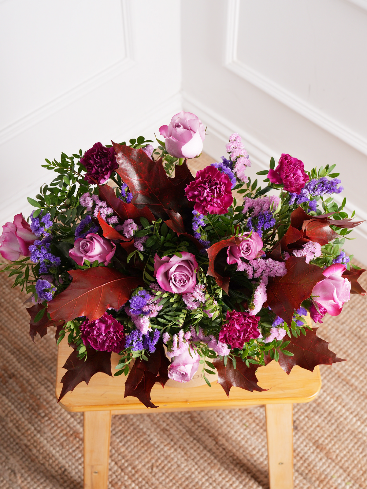 Autumn Purple Majesty - Hatbox with Free Chocolate Set