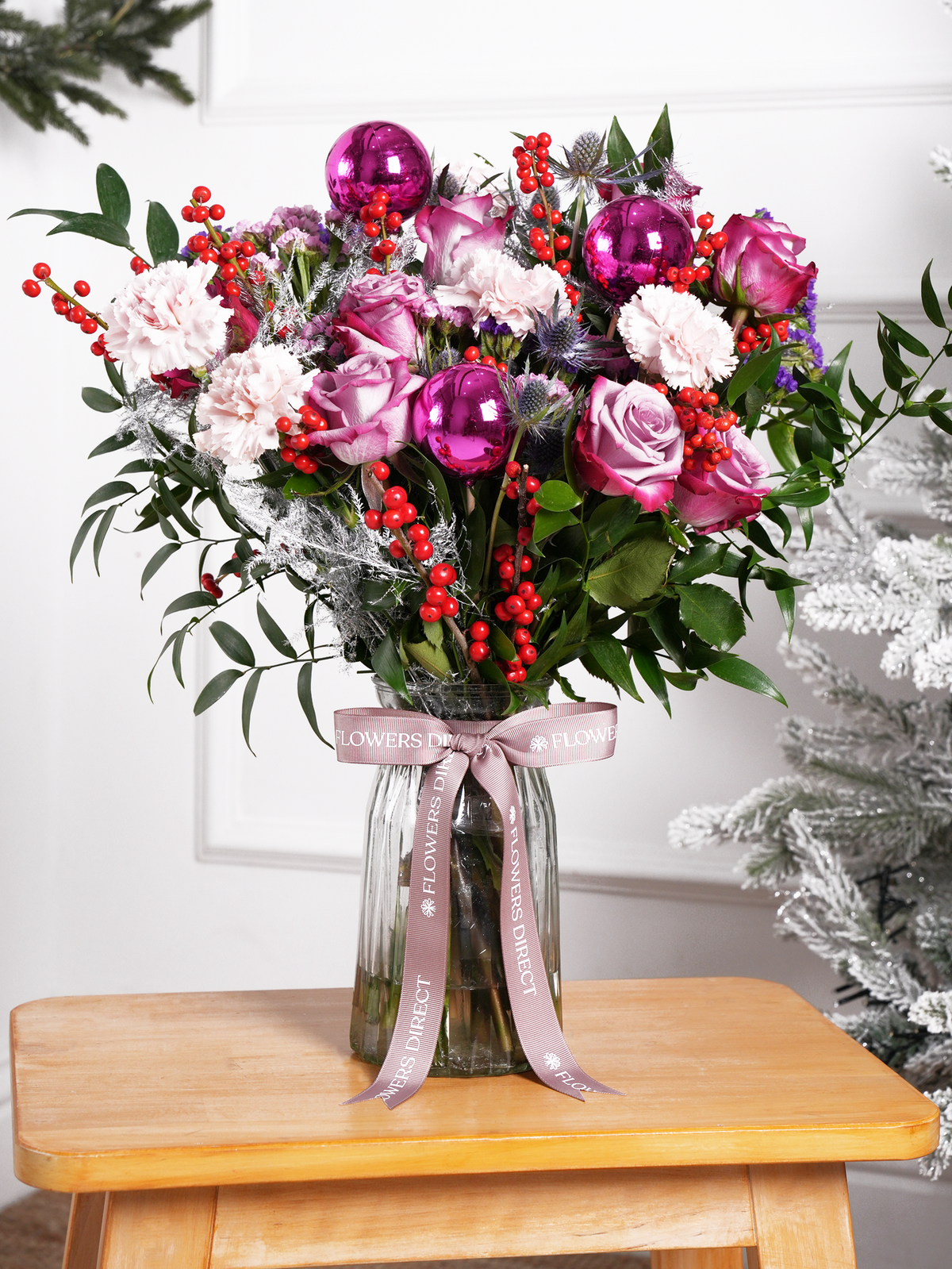 Purple Majesty Christmas Vase