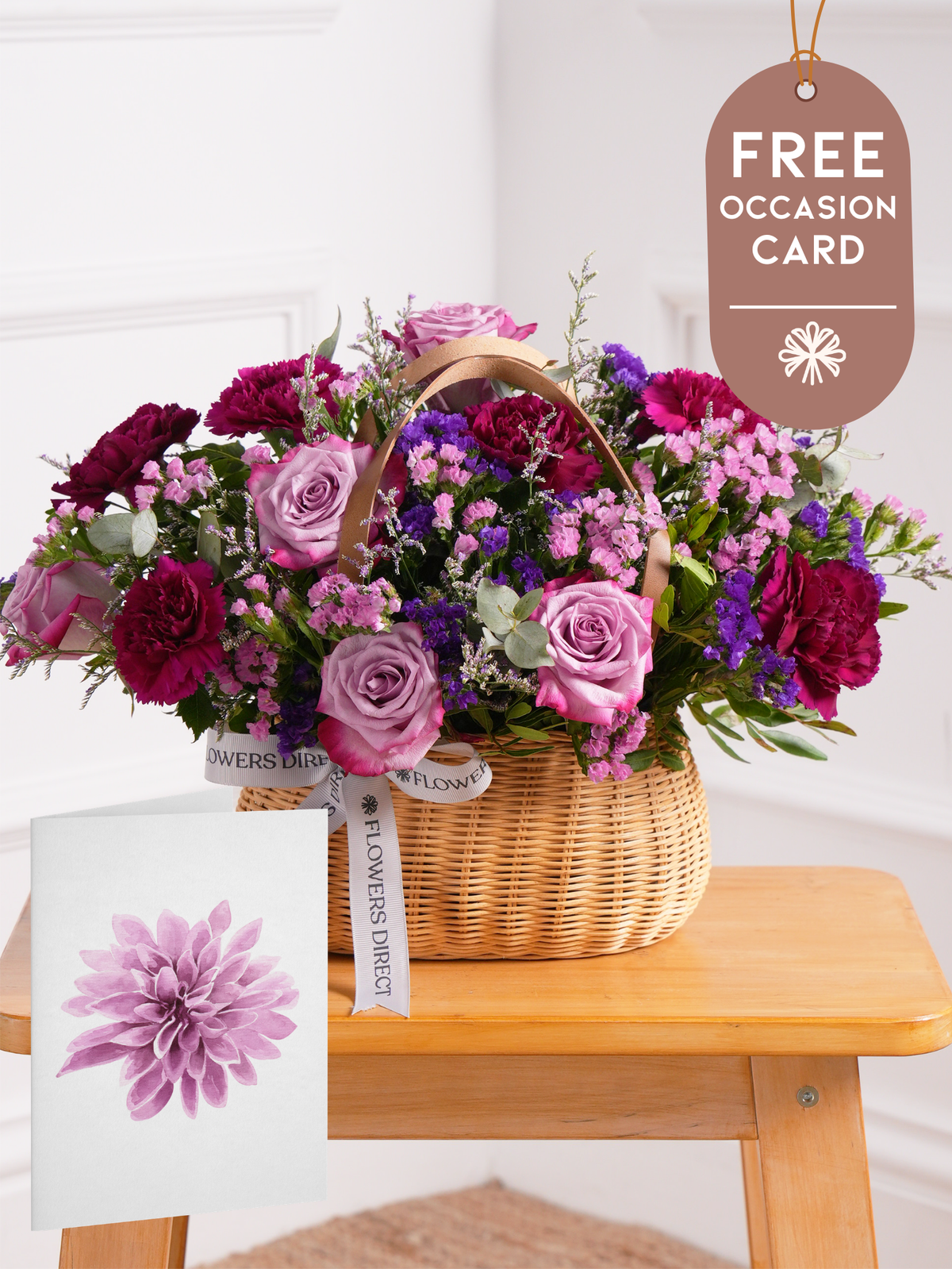 Purple Majesty Basket with Free Occasion Card