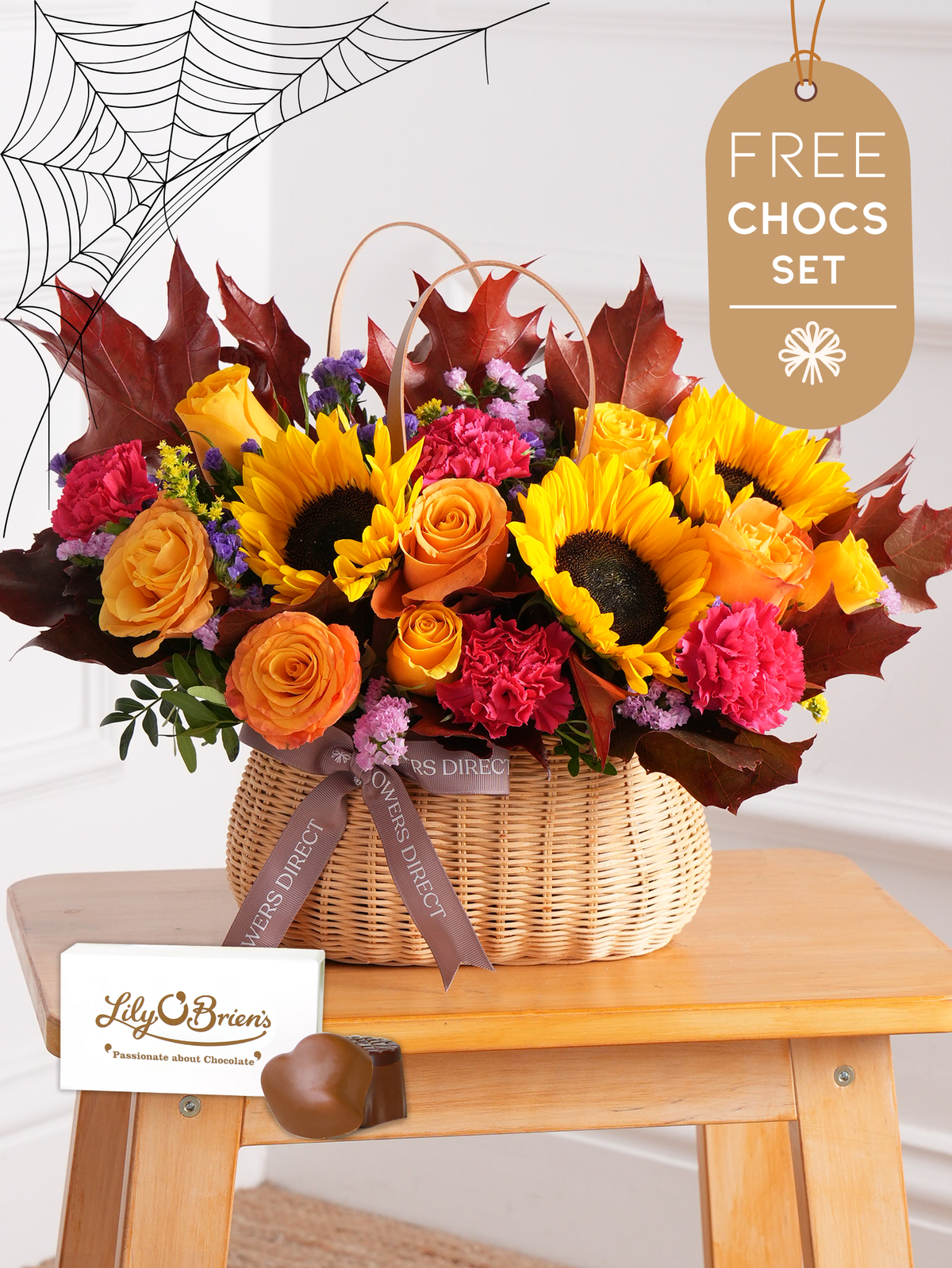 Autumn Charm Basket With Free Chocolate Set