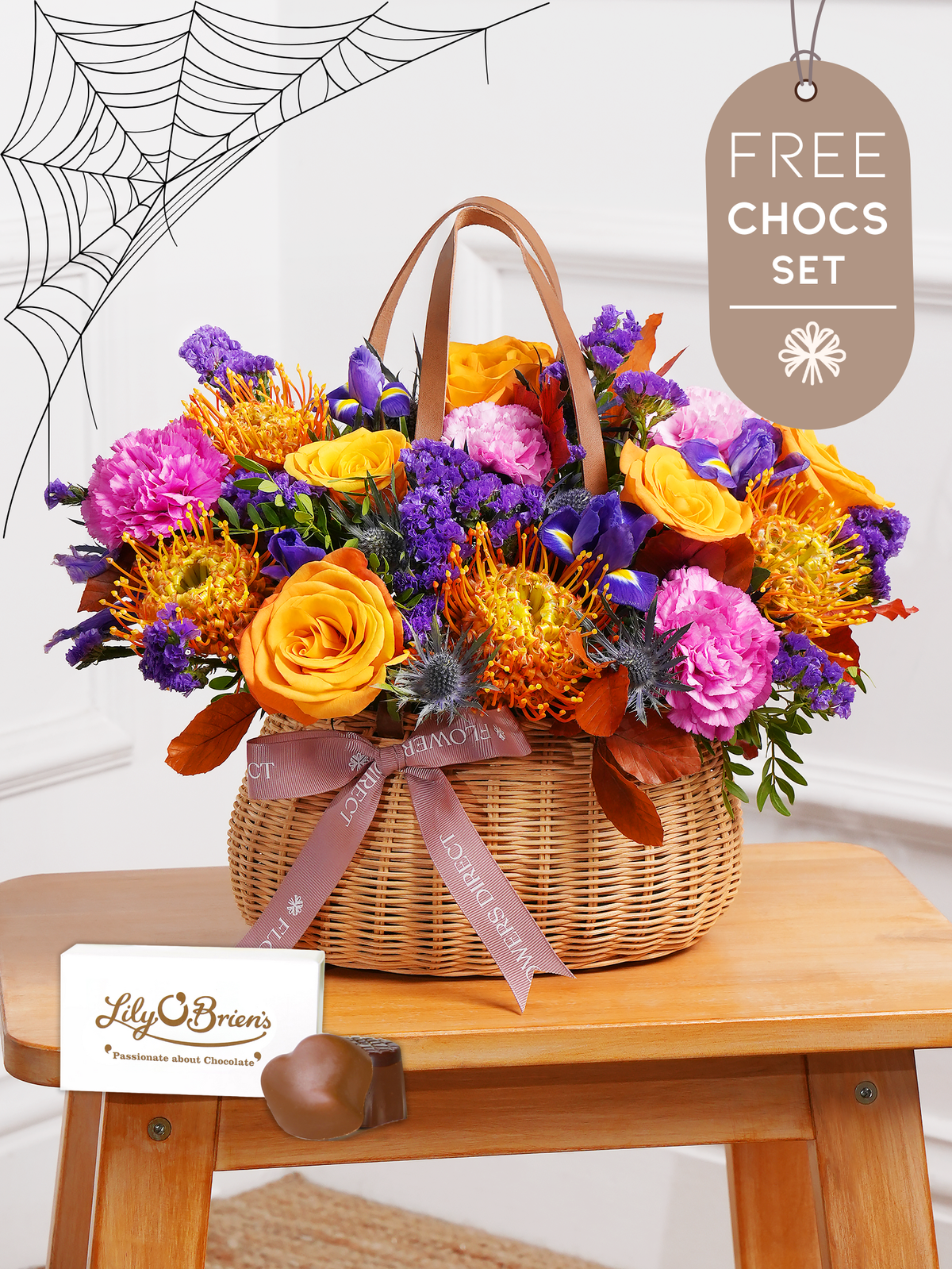 Crisp Meadow Basket With Free Chocolate Set
