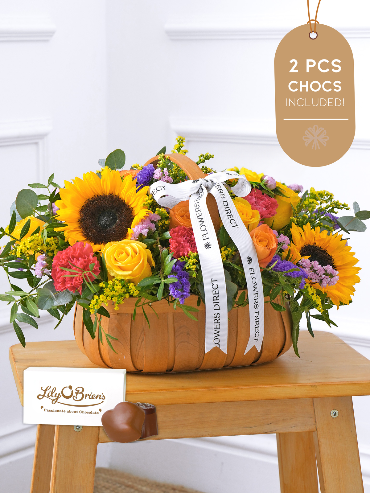 Colour Burst Basket 2 Pcs Chocs included! (old)