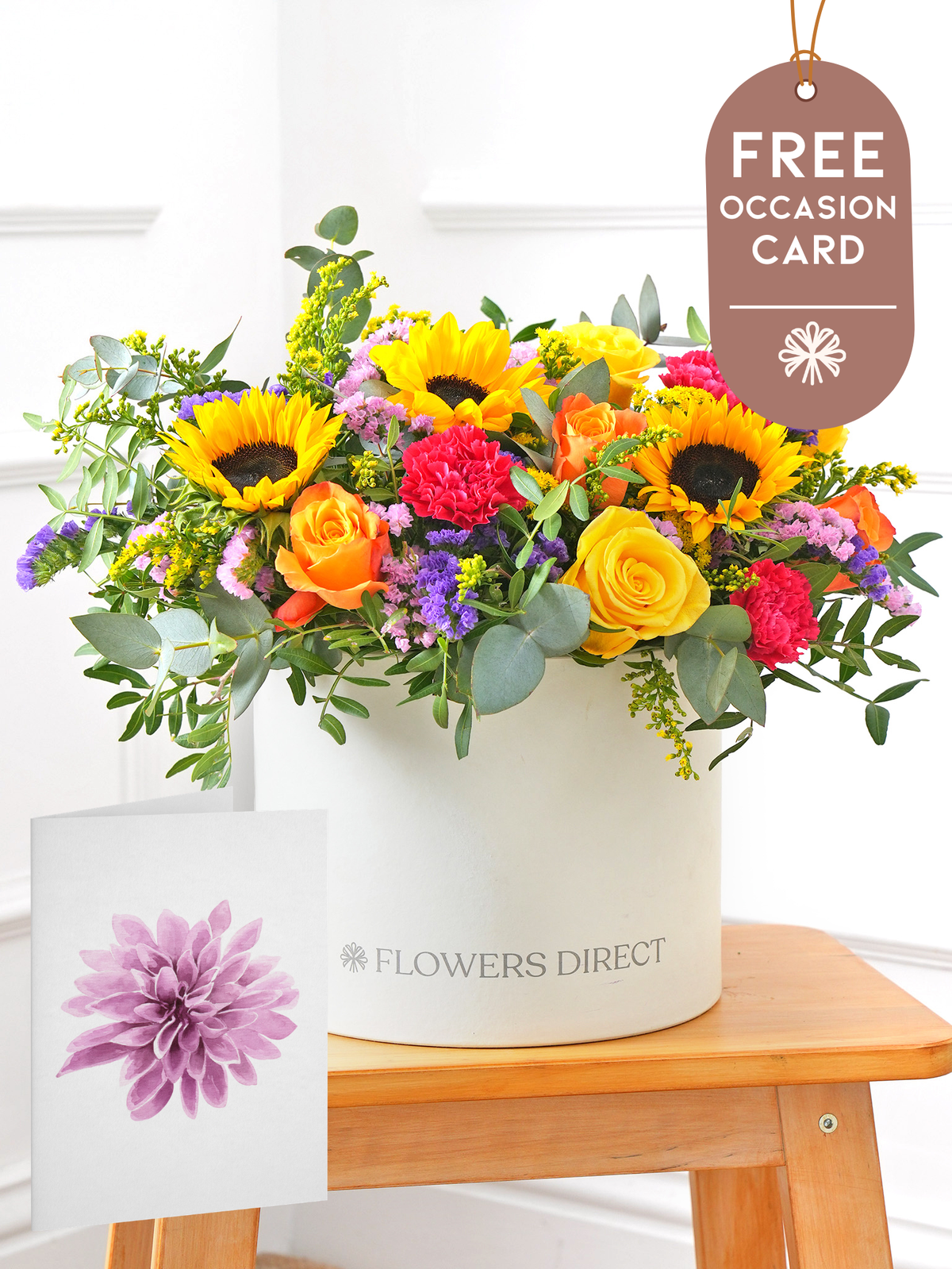 Colour Burst - Hatbox with Free Occasion Card