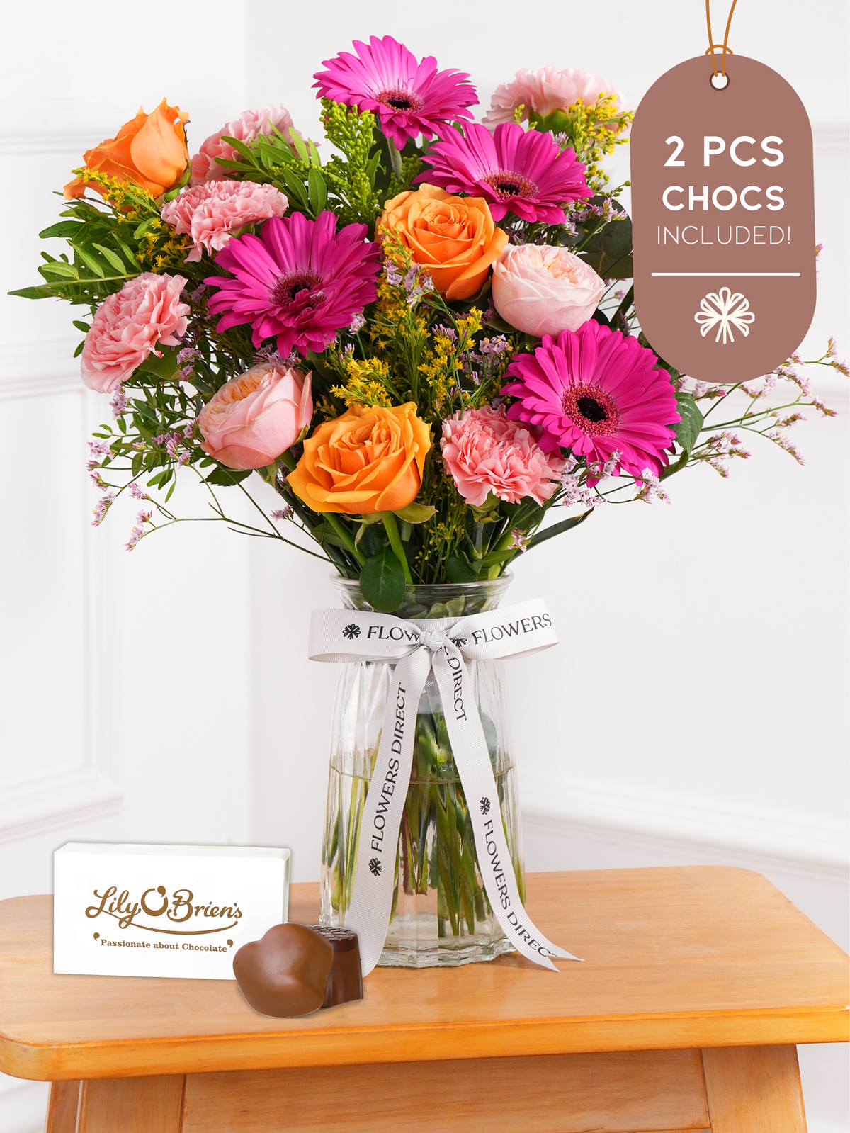 Coral Charm Vase 2 Pcs Chocs included!