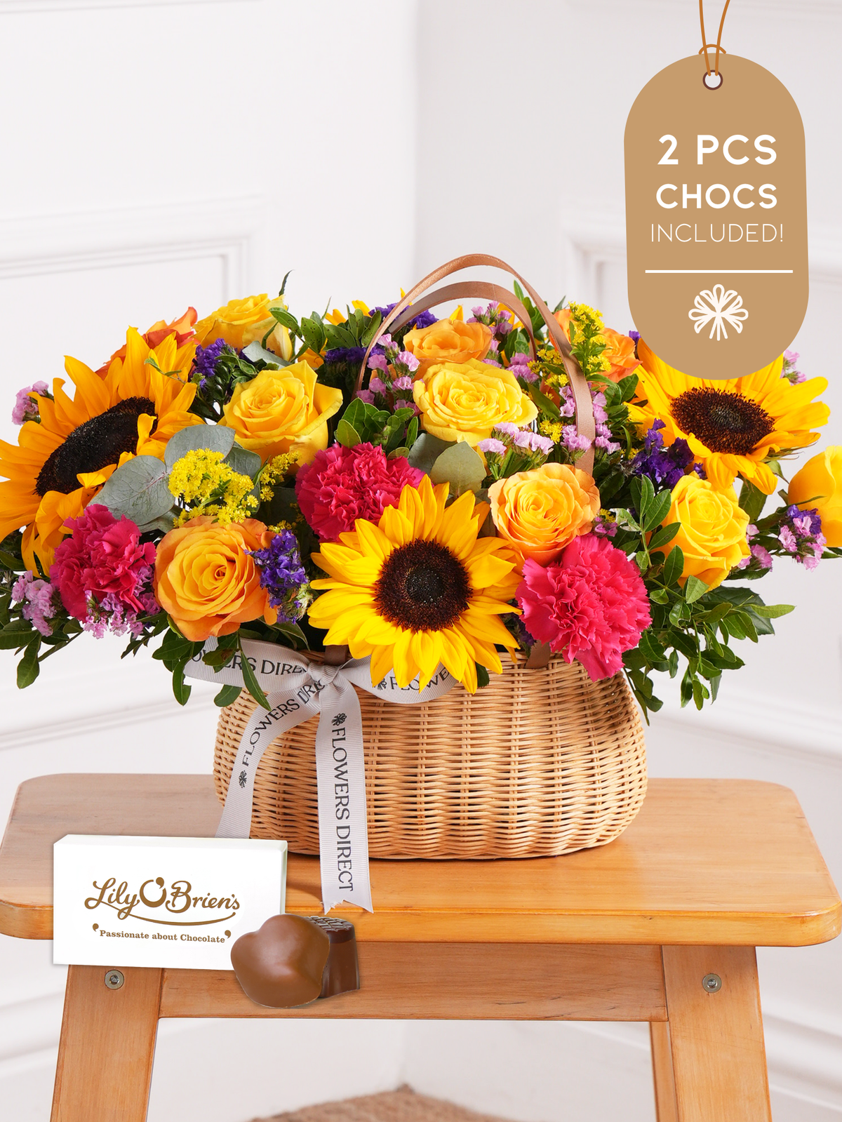 Colour Burst Basket 2 Pcs Chocs included!
