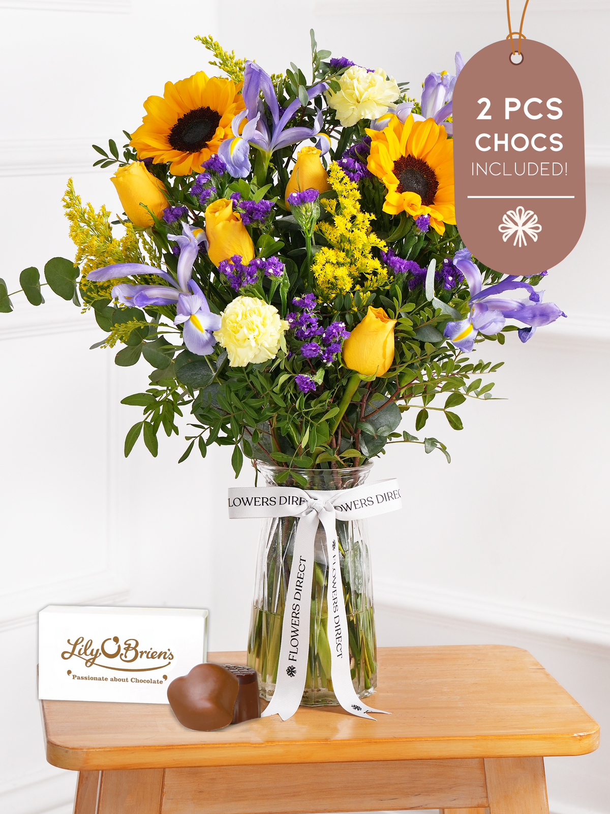 Iris Bliss Vase 2 Pcs Chocs included!