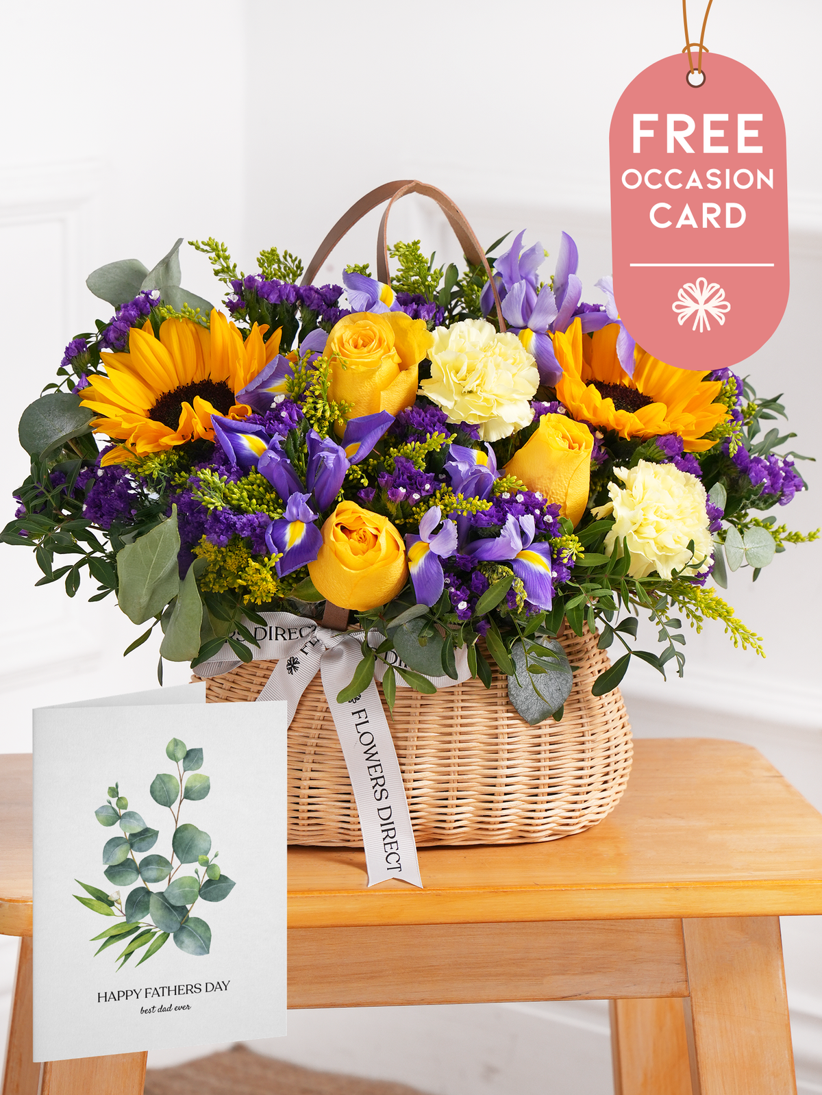 Father's Day Iris Bliss Basket with Free Occasion Card