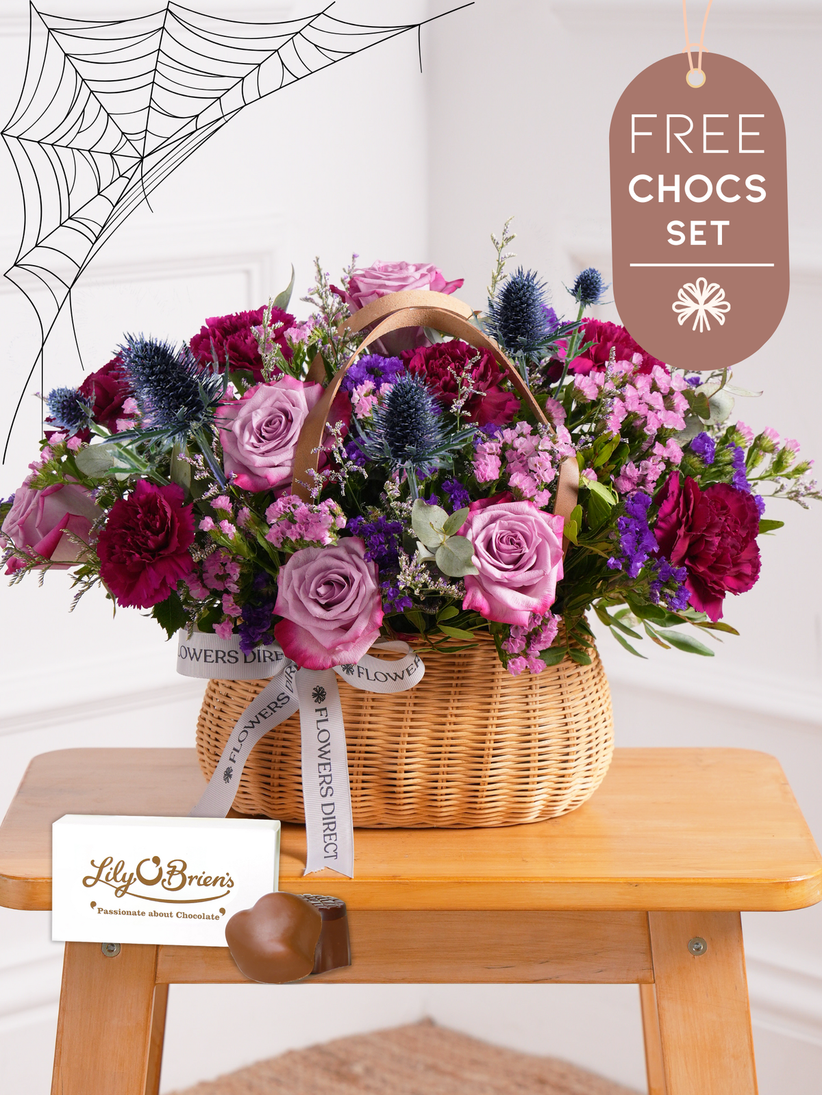 Purple Majesty Basket With Free Chocolate Set
