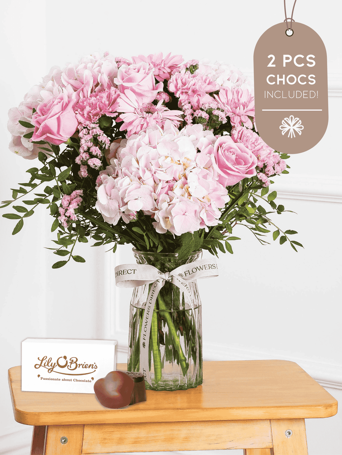 Sweetheart Vase 2 Pcs Chocs included!