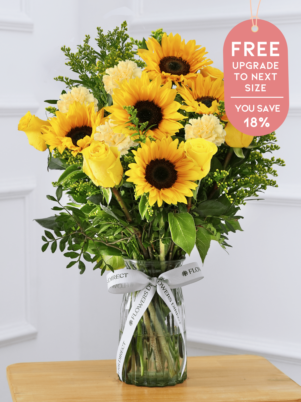 Sunny Flower - Vase with Free Upgrade to Next Size