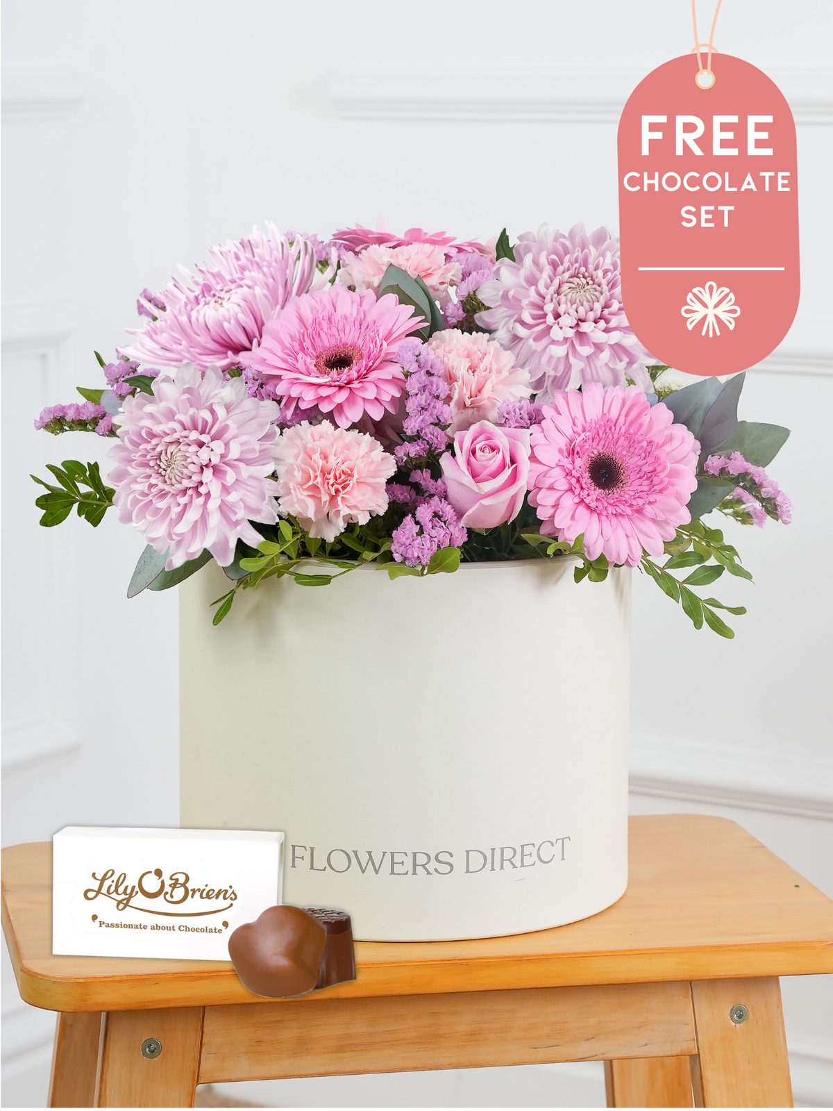 Thank You Darling - Hatbox with Free Chocolate Set