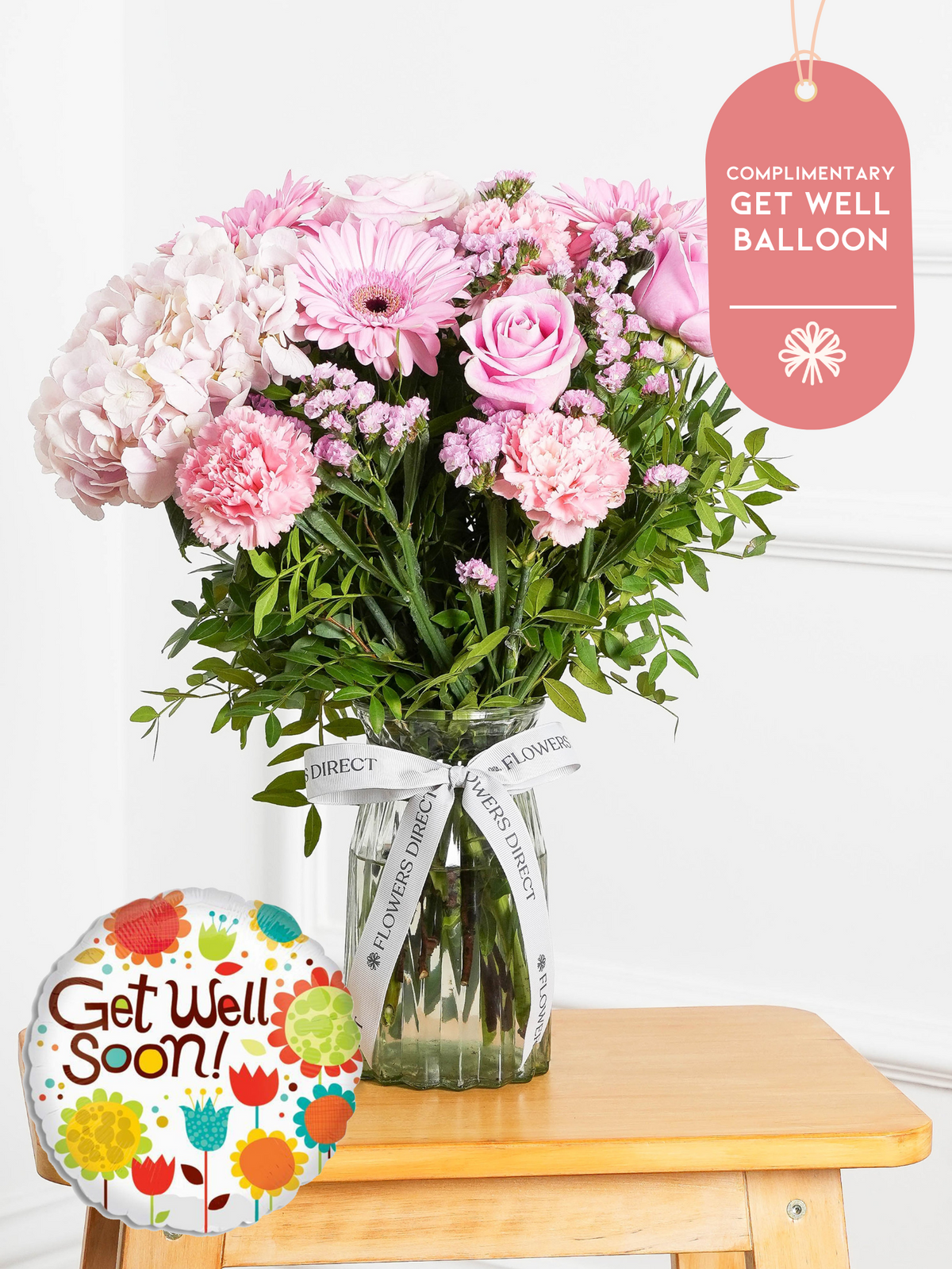 Sweetheart - Vase with Free Get Well Balloon