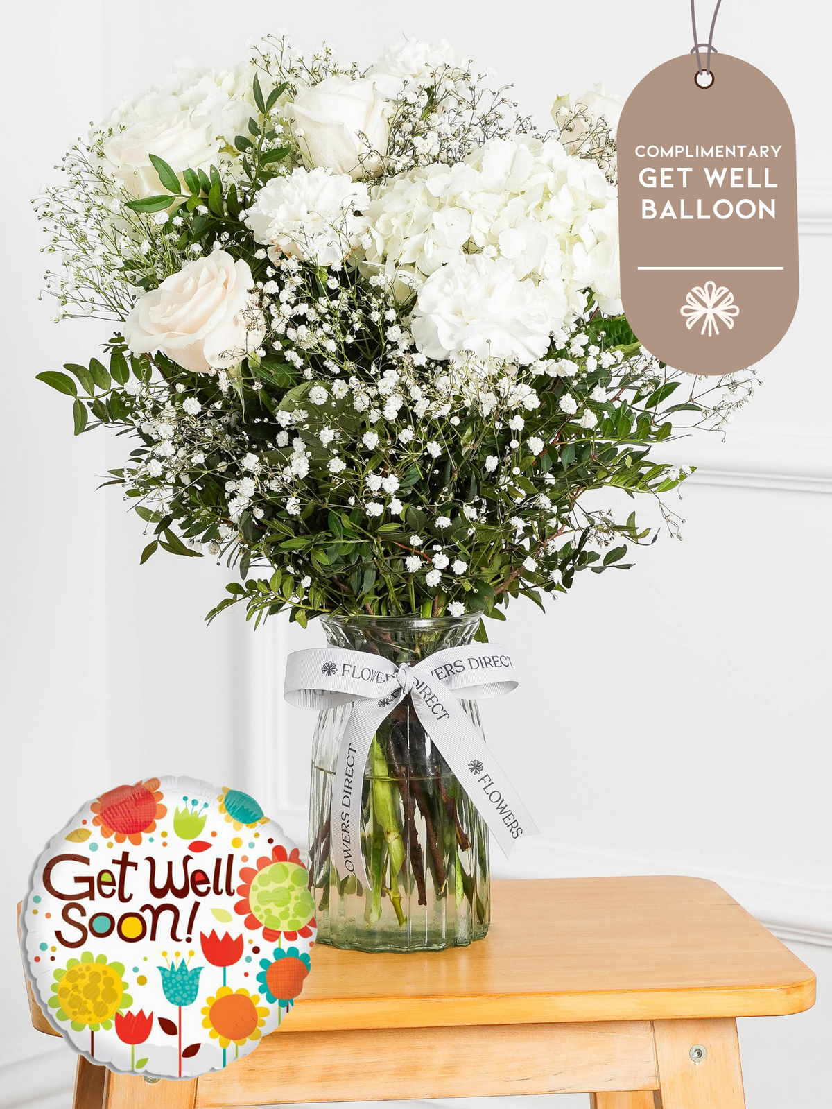 Pure Bliss - Vase with Free Get Well Balloon