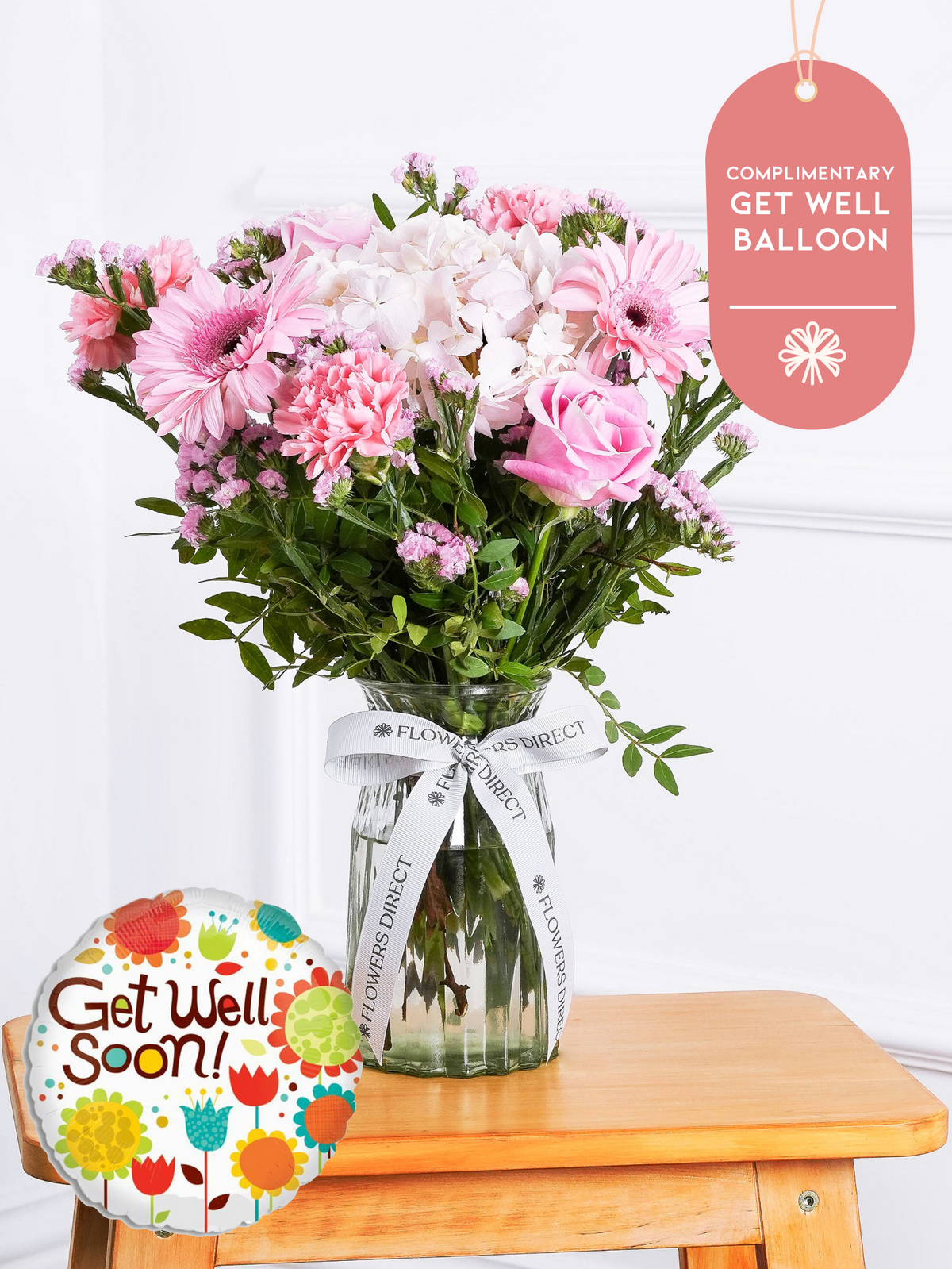 Sweetheart - Vase with Free Get Well Balloon