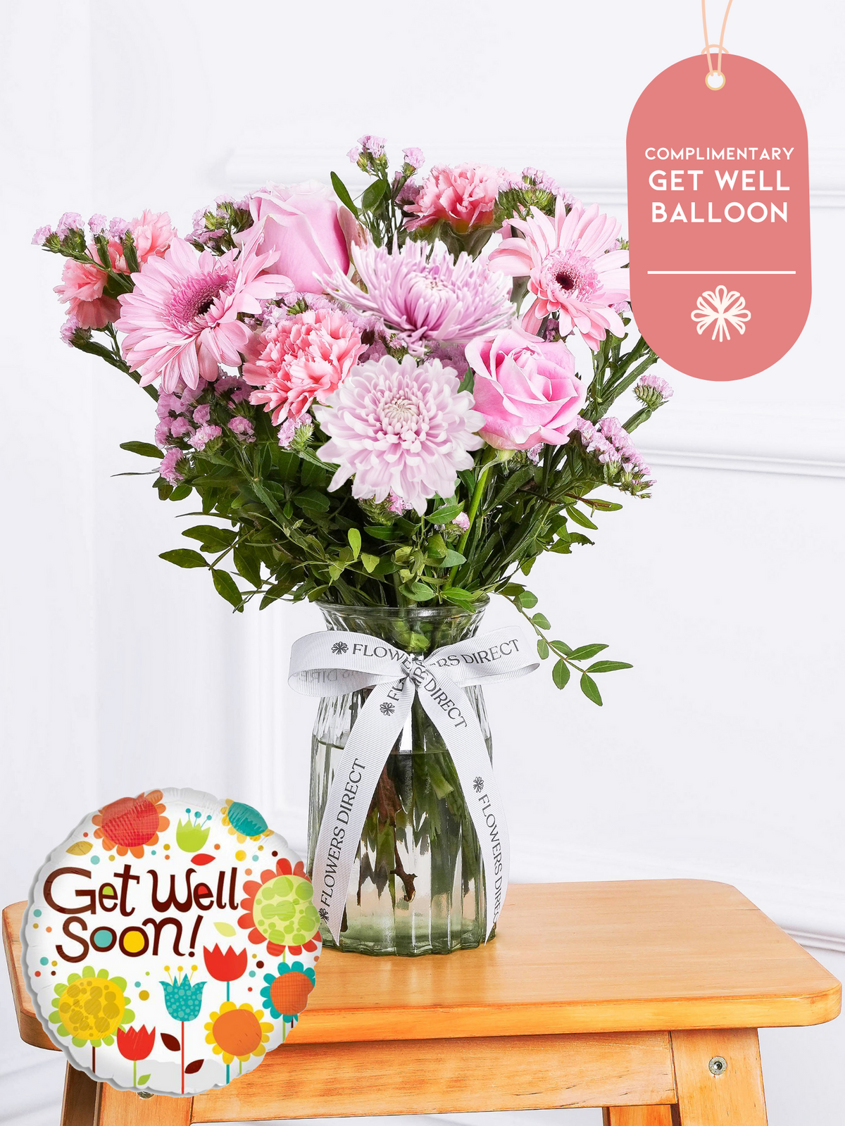 Darling - Vase with Free Get Well Balloon