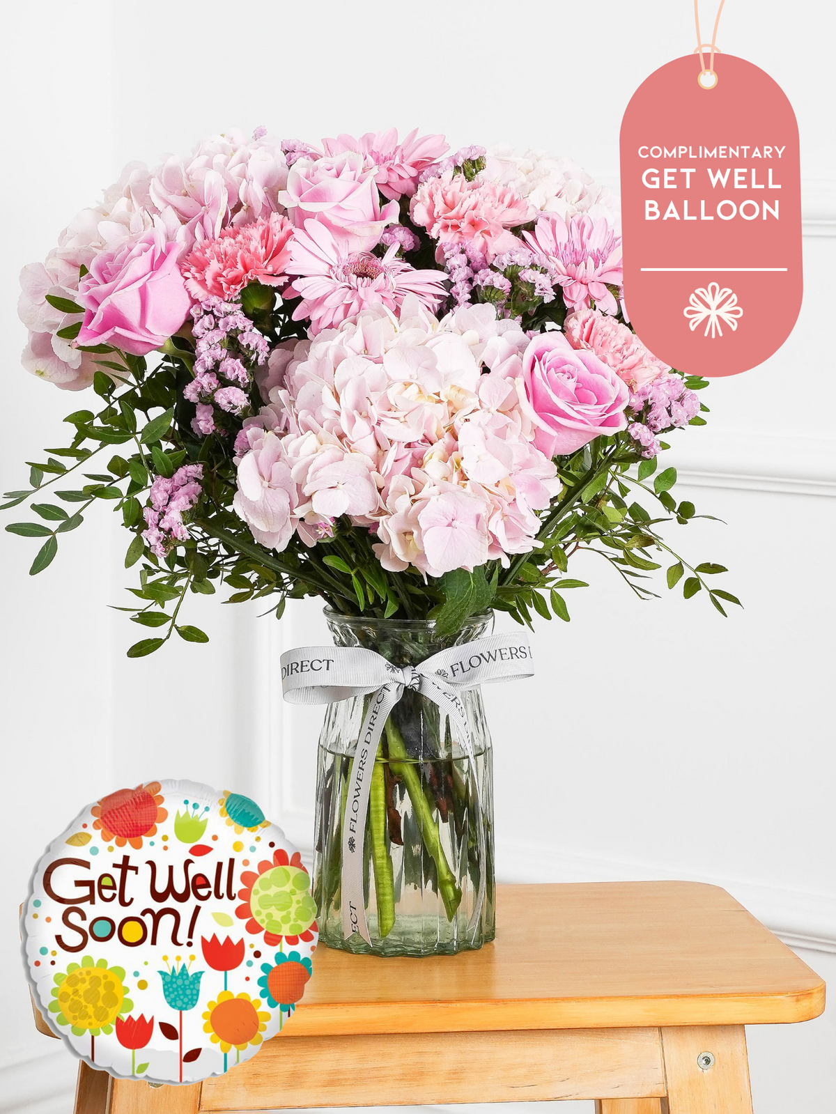 Sweetheart - Vase with Free Get Well Balloon