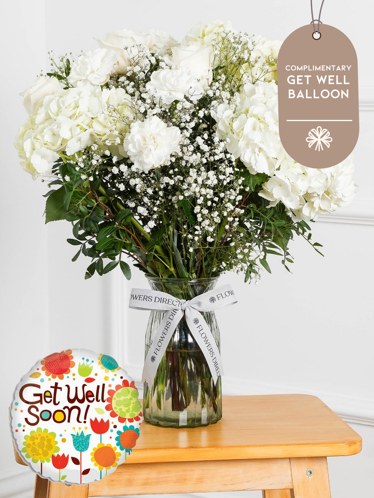 Pure Bliss - Vase with Free Get Well Balloon