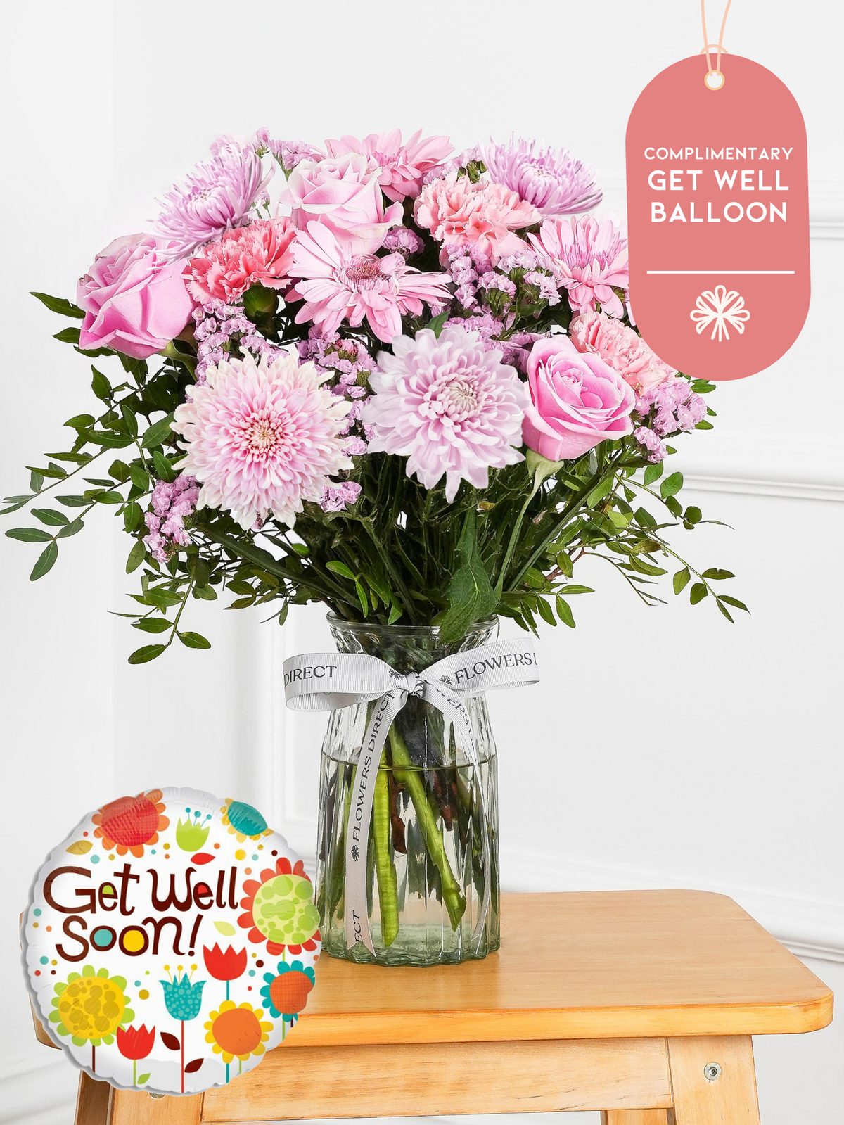 Darling - Vase with Free Get Well Balloon