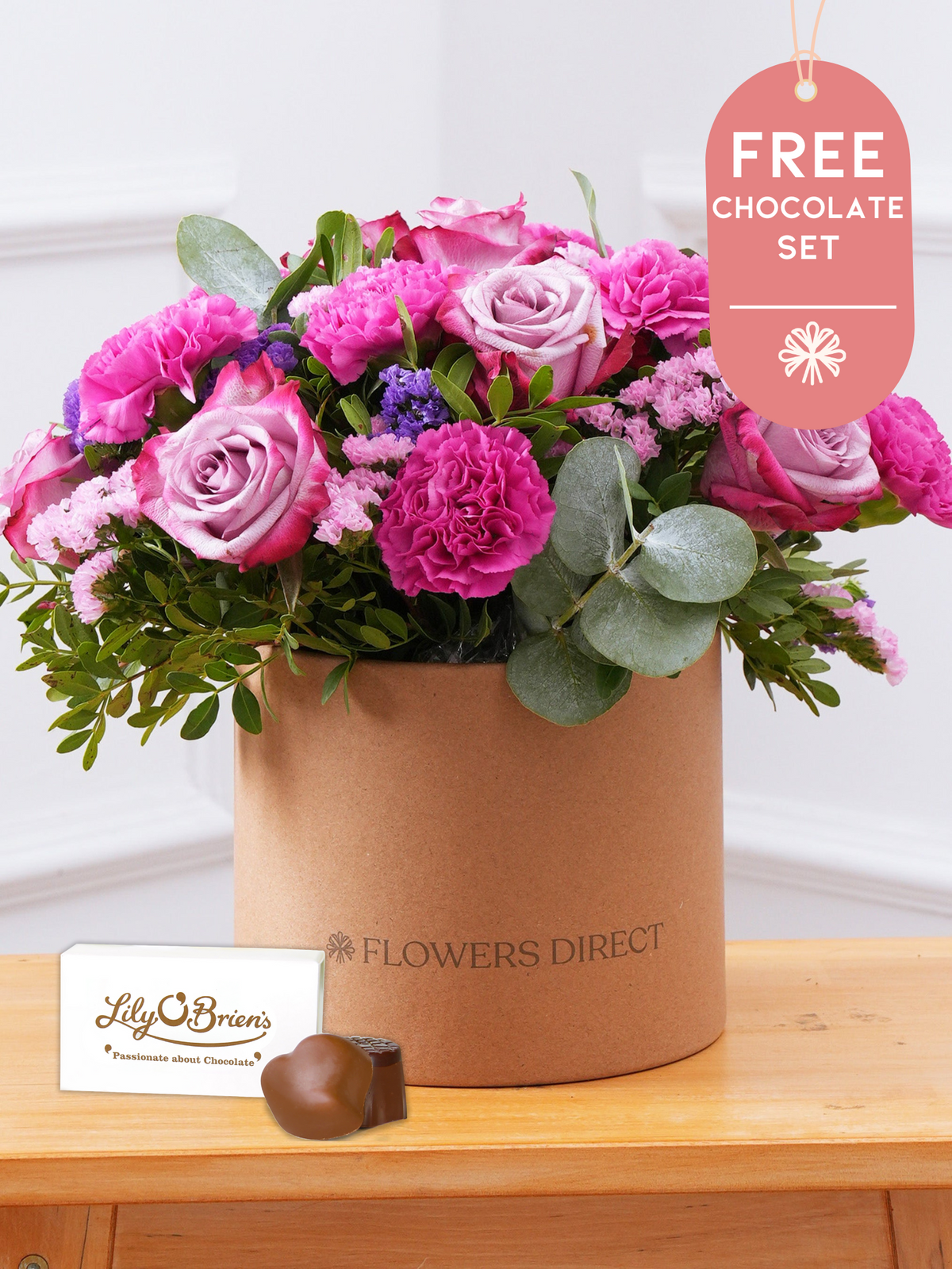 Purple Majesty - Hatbox with Free Chocolate Set