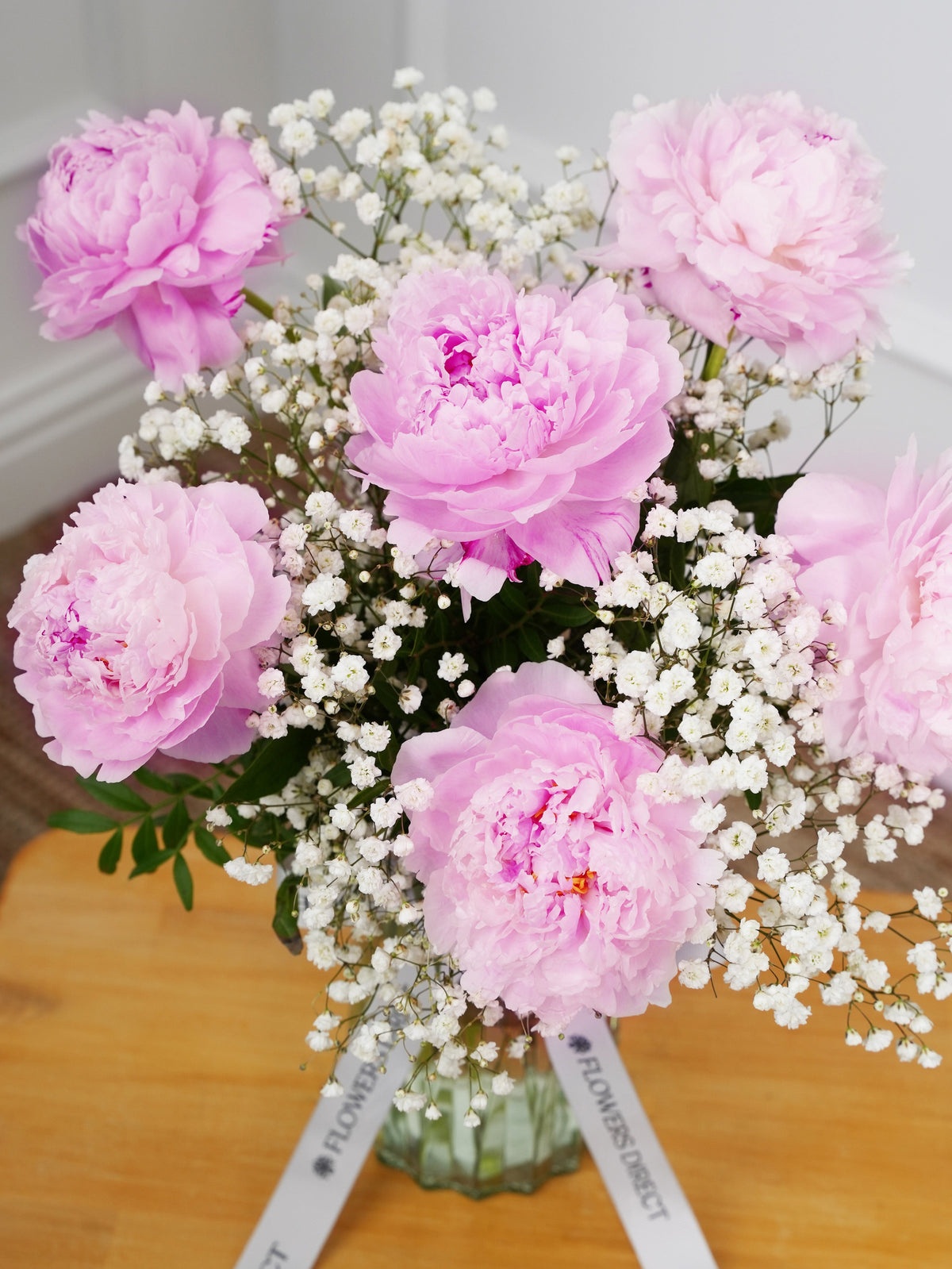 Pink Peony Vase 2pcs Chocs inlcuded!