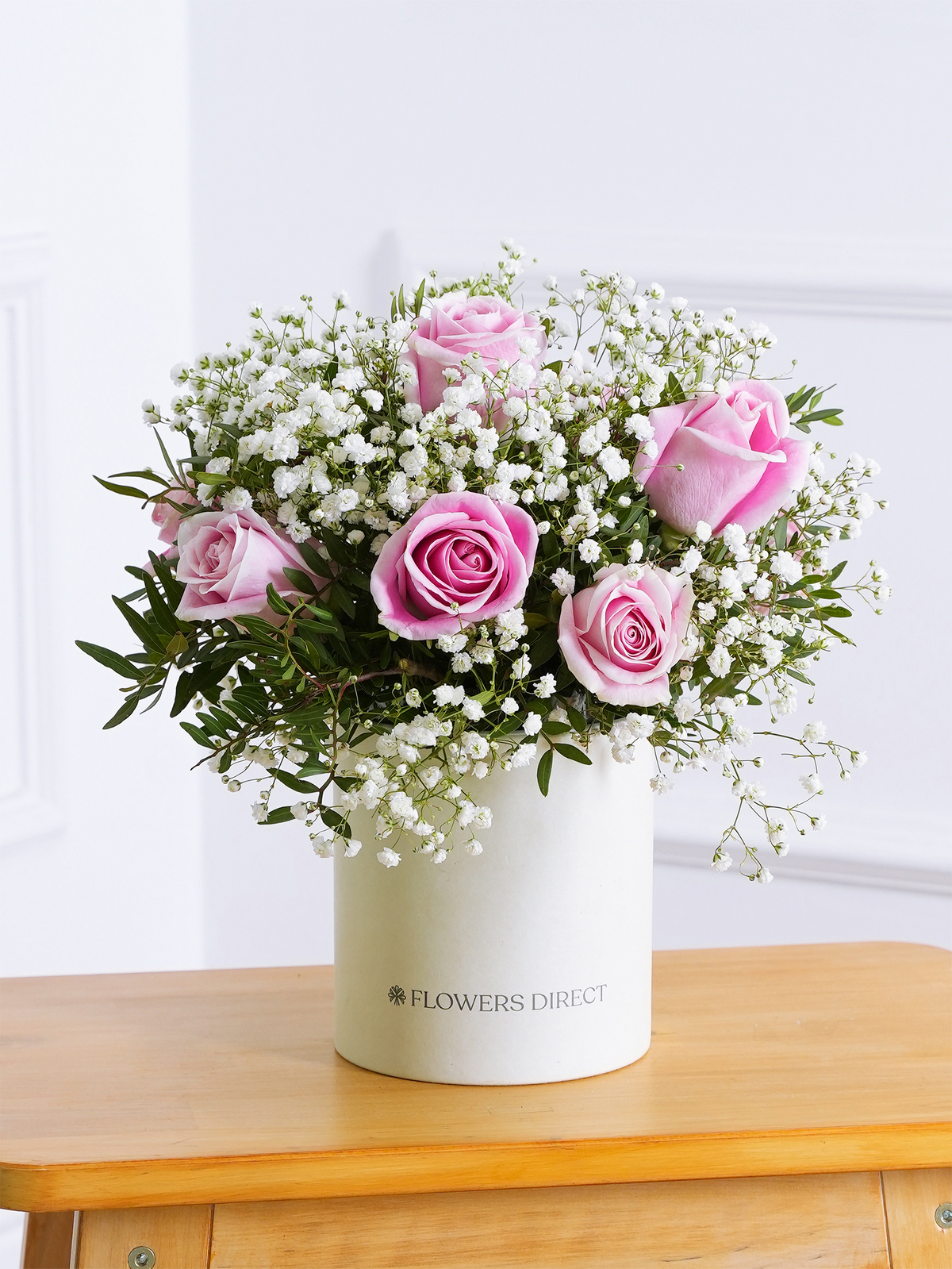 Birthday Pink Roses - Hatbox