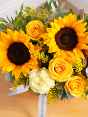 Sunflower Basket Gift Set – Brighten any day with our radiant Sunny Day floral arrangement, lovingly nestled in a...