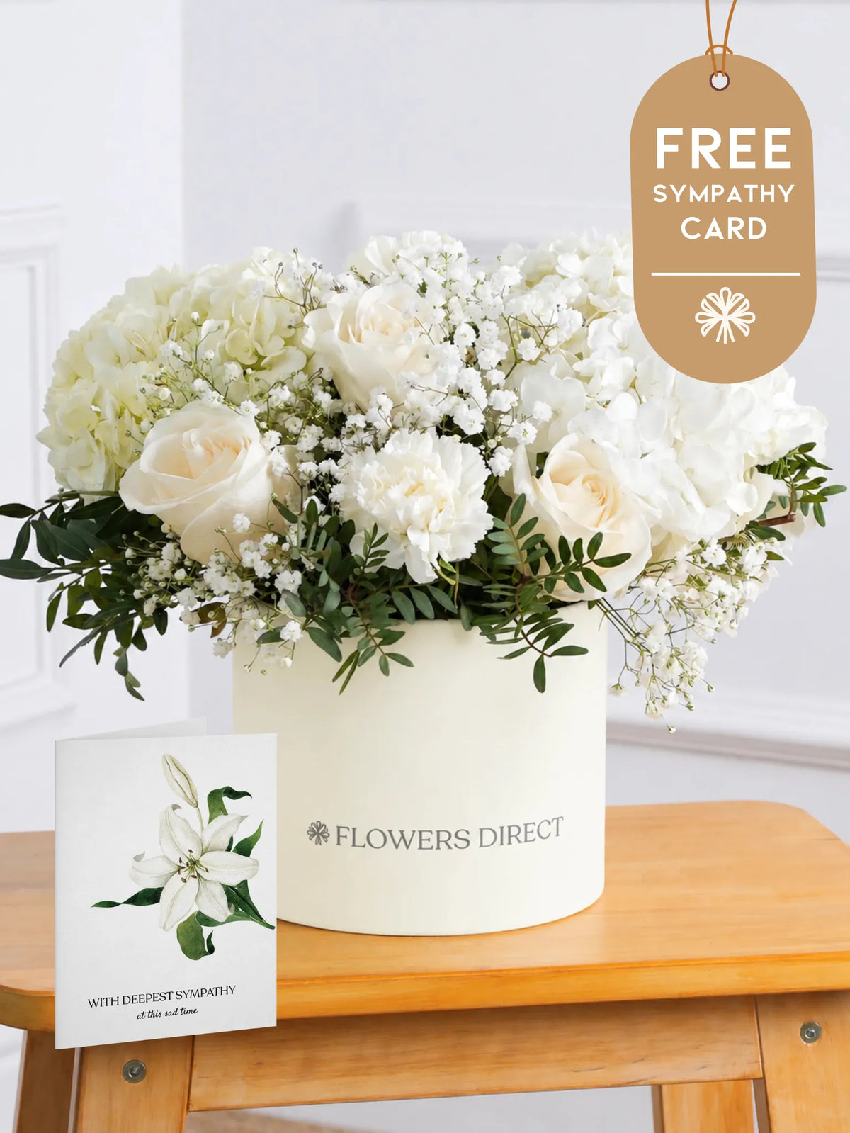Sympathy Pure Bliss - Hatbox with Free Sympathy card