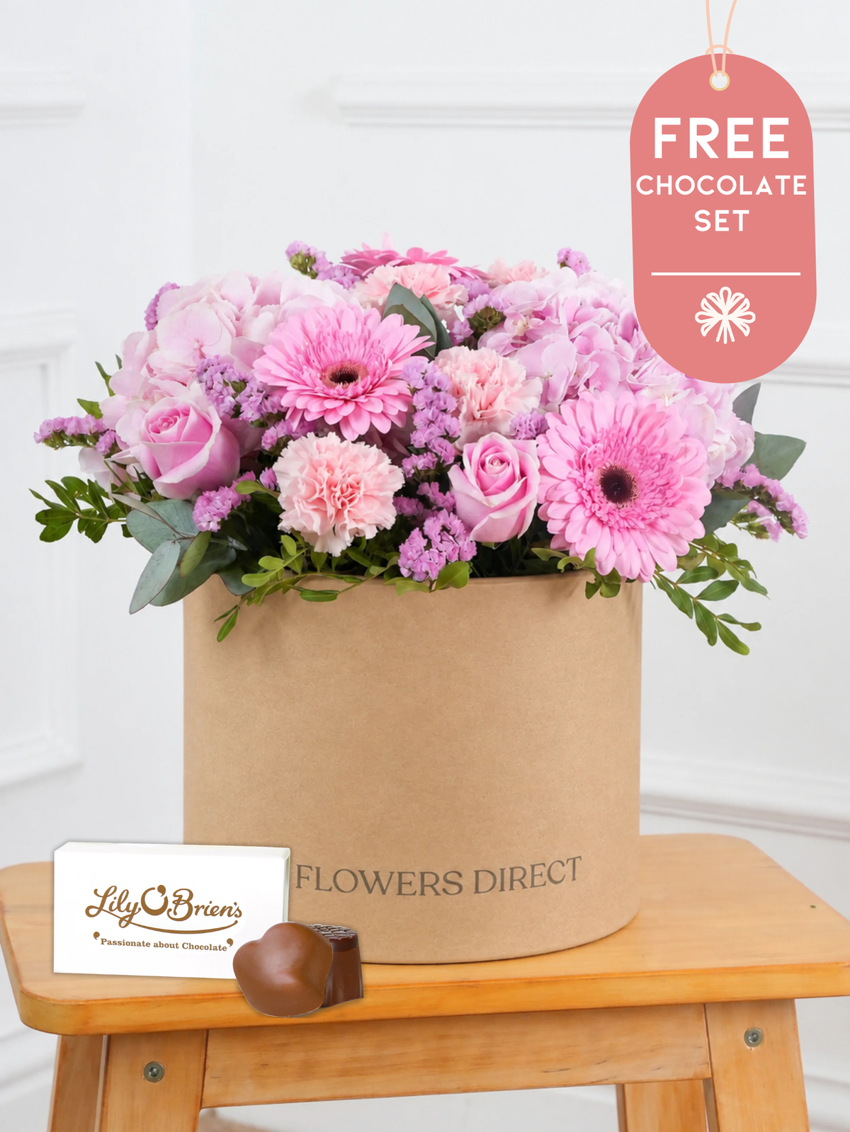 Thank You Sweetheart - Hatbox with Free Chocolate Set