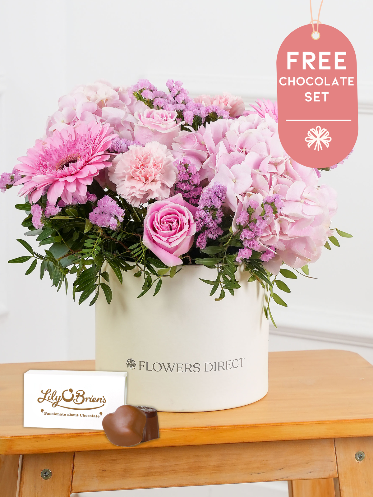 Thank You Sweetheart - Hatbox with Free Chocolate Set